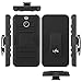 HTC Bolt Case, LK [Heavy Duty] Black Armor Holster Defender Full Body Protective Hybrid Case Cover with Belt Clip for HTC Bolt