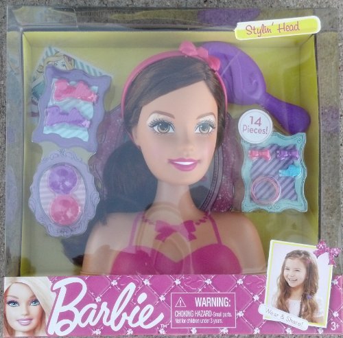 barbie styling head brunette