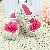 DZT1968® Baby Girl Knit Soft Sole Shoes Prewalker Socks Sneakers With Flower