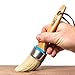 Round Chalk Paint and Wax Professional Brush for Furniture, Cabinets Dressers, Wood handle leather rope pure Natural Bristles