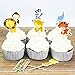 Yunko 24 Pcs Cute Decorative Cupcake Muffin Toppers Wild Animals Zoo Zebra Lion Tiger Elephant Giraffe Baby Shower Birthday Party Favors