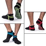 Muezna Men's Non-Slip Yoga Socks, Anti-Skid