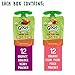 GoGo squeeZ Organic Fruit & VeggieZ on the Go, Variety Pack (Apple Berry/Apple Peach), 3.2 Ounce (24 Pouches), Gluten Free, Vegan Friendly, Healthy Snacks, Unsweetened, Recloseable, BPA Free Pouches