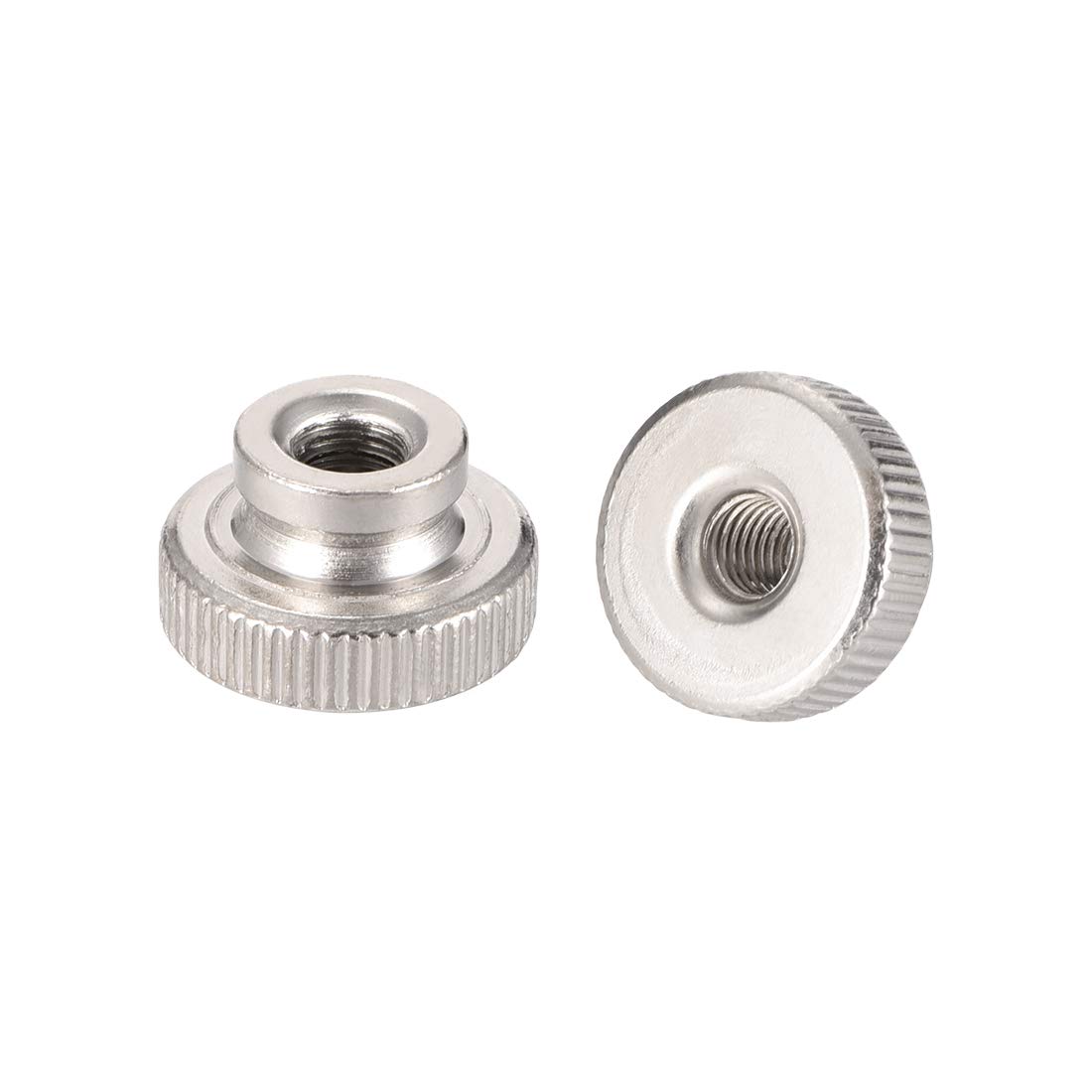 sourcing map Knurled Thumb Nuts, 20Pcs M5x0.8mm Iron Round Knobs Fasteners for 3D Printer Parts, Silver Tone