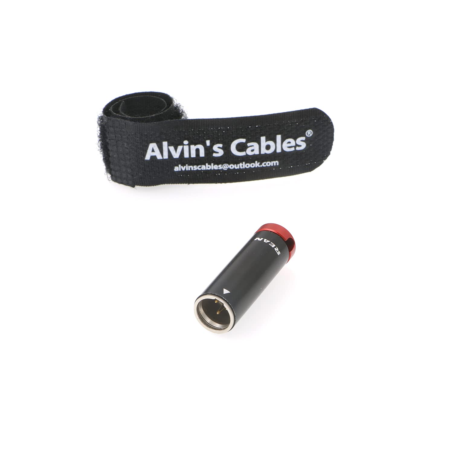 Low-Profile 3 Pin Male Mini XLR Connector Original Plug for Audio Microphone Cable Alvin’s Cables RED