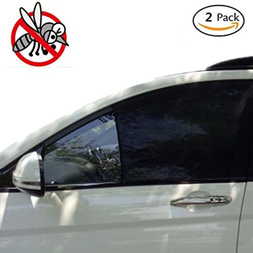 Universal Car Curtains, Car side Window Front Anti-Mosquito Sunshade Curtain Sun Visor Shade Sox Breathable Mesh Sun Shield UV Ray Protector Cover For You Baby and Family Against Sun's Glare 2Pcs