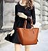 Obosoyo Women's Waterproof Handbags ladies Synthetic Leather Tote Shoulder Bags Fashion Travelling Mommy Soft Hot Brown