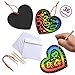 JOYIN 36 Packs Valentines Day Gifts Cards for Kids Magic Color Scratch Heart Rainbow Scratch Paper Heart Valentine Crafts and Art for Kids Classroom Exchange Create Rainbow Art Without Ink