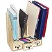 Ikee Design Wooden Desk Organizer File/Mail Sorter Office Supplies Storage