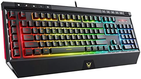 PICTEK RGB Gaming Keyboard–6X Programmable Keys, Mechanical Feeling