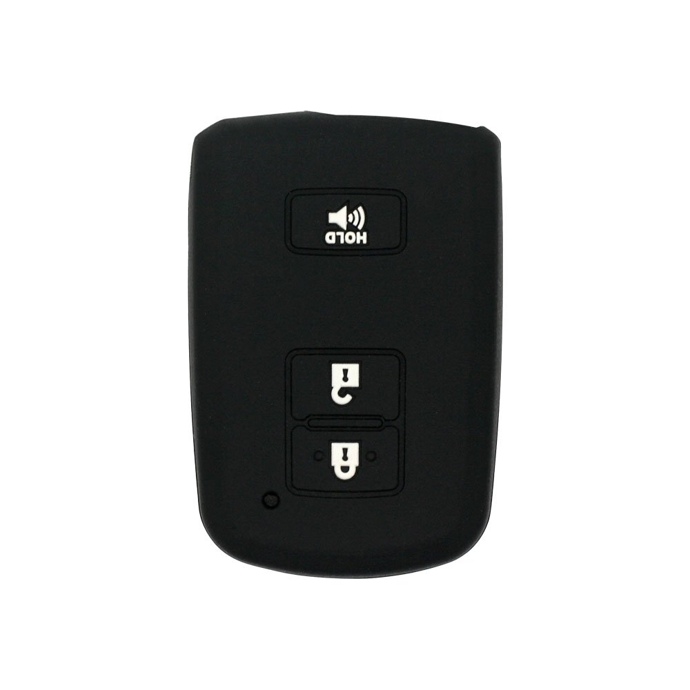 BROVACS Silicone Cover Protector Case Holder Skin Jacket Compatible with TOYOTA 3 Button Smart Remote Key Fob CV2401 Black