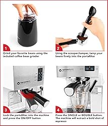 Espresso & Cappuccino Maker- 19 Bar Pump, 10 Pc
