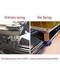 SIQUK 24 Piezas Ligera Carga de Compresión Die Muelles OD 0,31 Longitud 0,78 Resortes Cama Calefacción para Impresora 3D Creality CR 10 10S S4 Ender 3 Resortes Heatbed Parte inferior Connect Nivelación