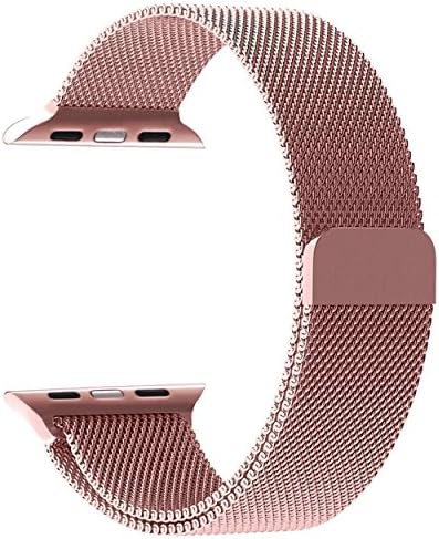 Band for Apple Watch 38mm 42mm Replacement with Magnetic Closure Clasp for Iwatch Series 1 Series 2 Series 3 and Sport Edition Rose-Gold 42mm