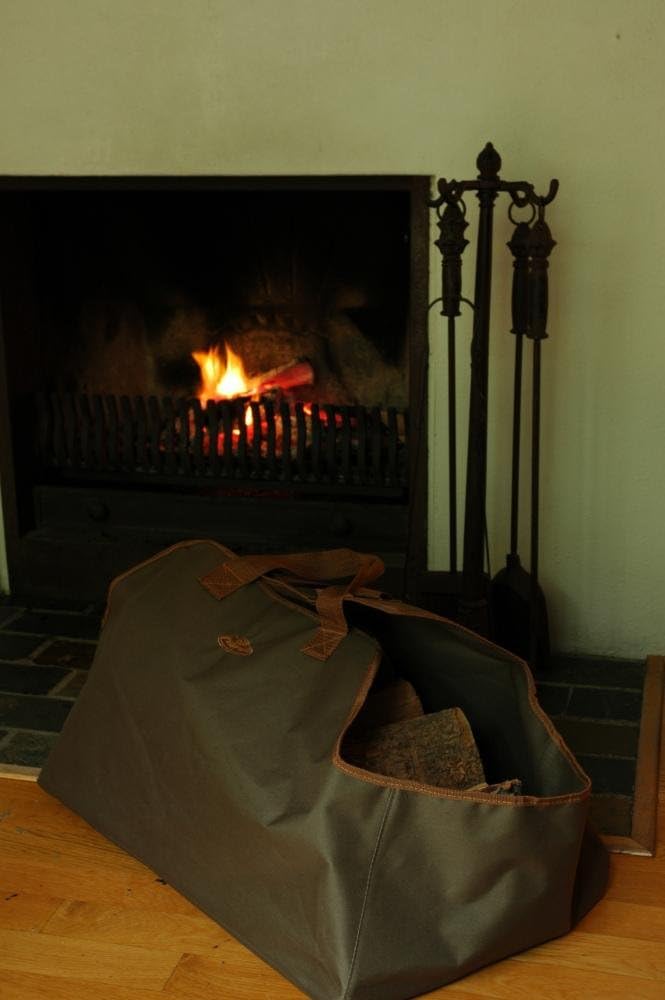 Esschert GT22 Canvas Fireplacebag, Green, 59 x 39.5 x 38.5 cm - Image 4