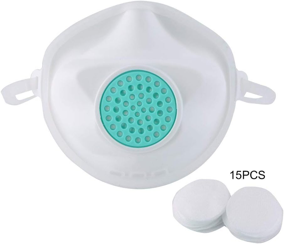 Kinshops Silicone masks dust filter masks practical wear-resistant masks portable masks safety mask with 15 filters