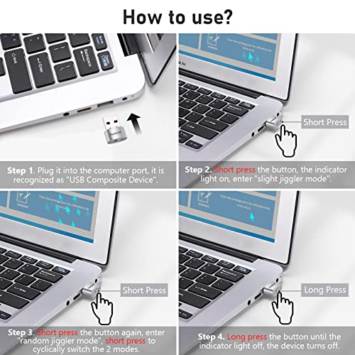 Mini Mouse Jiggler Metal USB Mouse Mover Undetectable with Switch