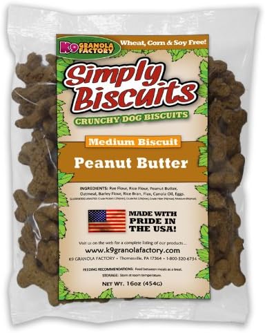 K9 Granola Factory Simply Biscuits with Peanut Butter, Medium