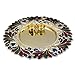 GD Designer Pooja Thali Traditional Metallic Finished Acrylic Pooja Thali/Tilak Thali with two Katoris/Golden Puja Thali