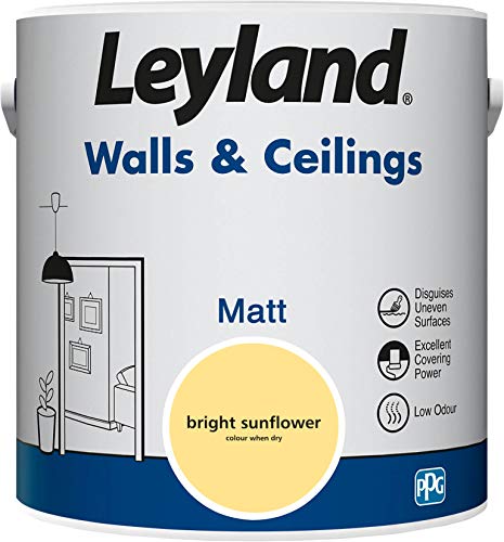 Leyland Walls & Ceilings Matt, Bright Sunflower, 2.5 Litre