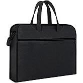 Oxford Document Bag with Handle Waterproof Lightweight Portable Zippered File Bag for Carrying Paper Files Filing Folder