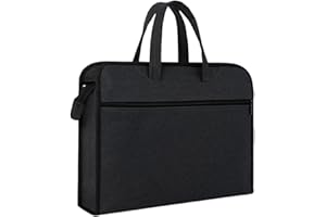 CHNGNA Oxford Document Bag with Handle Waterproof Lightweight Portable Zippered File Bag for Carrying Paper Files Filing Folder