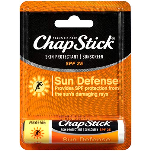 ChapStick Sun Defense SPF Lip Balm Tube, Lip Moisturizer and Skin Protectant - 0.15 Oz (Blister Pack)