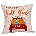 TOWSIX Set of 4 Fall Pillow Covers 18x18 inch Pumpkin Truck Maple Leaf Throw Pillow Case Autumn Theme Thanksgiving Decorative Throw Pillow Covers for Sofa Farmhouse Fall Decoration