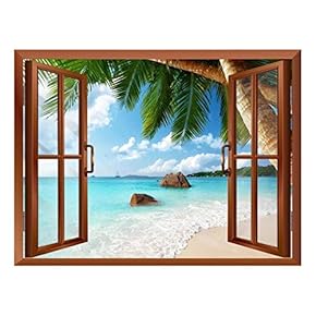 ANSE Lazio Beach on Praslin Island in Seychelles Removable Wall Sticker/Wall Mural - 24"x32"