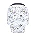 Universal Multi-Use Carseat Canopy, Nursing Cover Scarf, Grocery Cart Cover, High Chair Cover, Breathable & Stretchy, Purple Floral