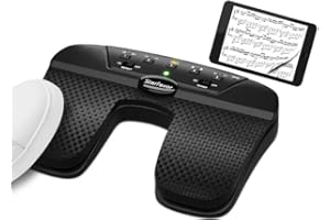 Starfavor Page Turner Pedal for IPad USB Foot Pedal Wireless Rechargeable Silent Page Turner for Tablets Smartphones, SPT-1
