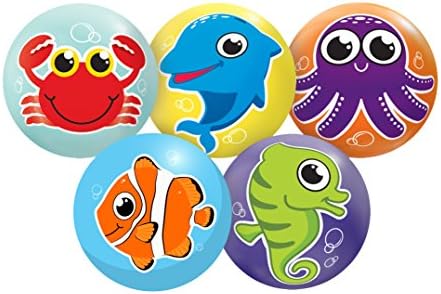 MegaFun USA Baby Sea Friends 4" Inflated Play Balls Set