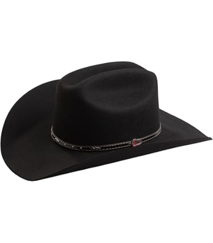 Twister Unisex Santa Fe 2X Wool Felt Cowboy Hat Black 6 5/8 at