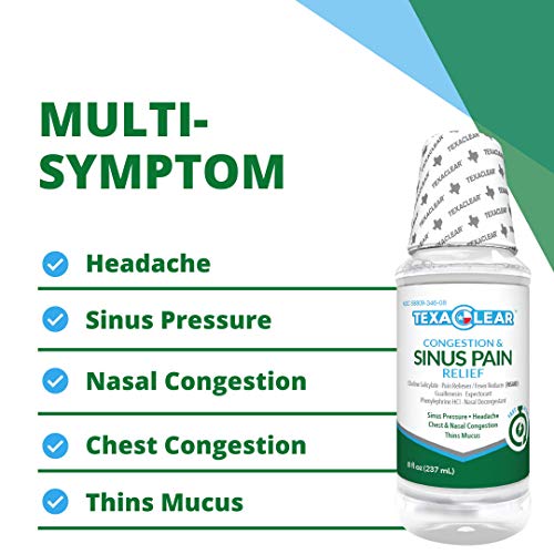 TexaClear Sinus, Pain & Pressure Relief Medicine MultiSymptoms & Non