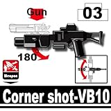 Cornershot VB10 3 Pack in Black - Custom Minifigure Pieces