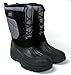 LABO Men's Winter Snow Boots Shoes Waterproof Insulated Lace UP 620 BLACK-10