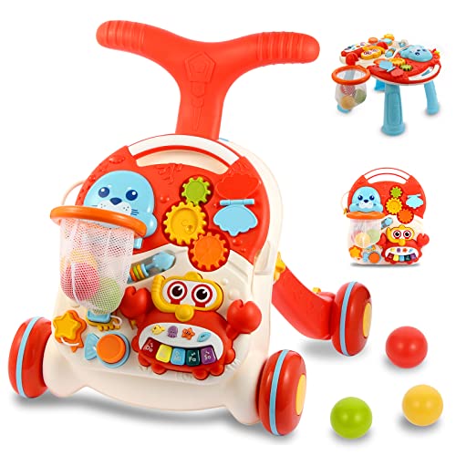 Maysuke SittoStand Learning Walker for Baby Boy and Girl, 2 in 1 Baby