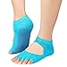 UNIQEE Grip Toeless Yoga Pilates Barre Socks with Non Slip Massage Silicone Dot for Women (4 pairs)