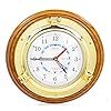 Nagina International Brass Porthole Solid Wood Base Time's Clock with Tide Dial 51Uf9ddfZvL