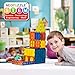 NEOPUZZLE Magnet Building Tiles 120 Pcs Magnetic Building Tiles ,3D Magnet Blocks Set with 2 Wheels, Magnetic Toys for Kids Children Toddlers