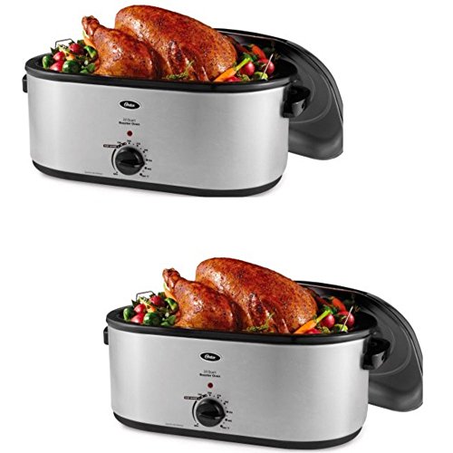 Click Here to See More Images Oster 26-Pound Roaster Oven with Self-Basting Lid, 22-Quart, CKSTRS23-SB (2 Pack)