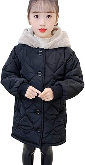 Amazon On Line 女の子 綿入れ 子供服 冬 中長項 子供 綿入れの服 子供服 厚さを増す ダウンジャケット 冬服 オーバー 1 170 コート ジャケット 通販