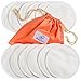 Nursing Pads 12 Pack | Organic Bamboo | Laundry & Travel Bag | Washable & Reusable Breast Pads for Breastfeeding by BabyVoice (Medium, White)