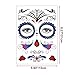 Halloween Temporary Tattoos Face (8 Pack), Sugar Skull Stickers Day of The Dead Scary Makeup Makeup Ideas Masquerade and Parties