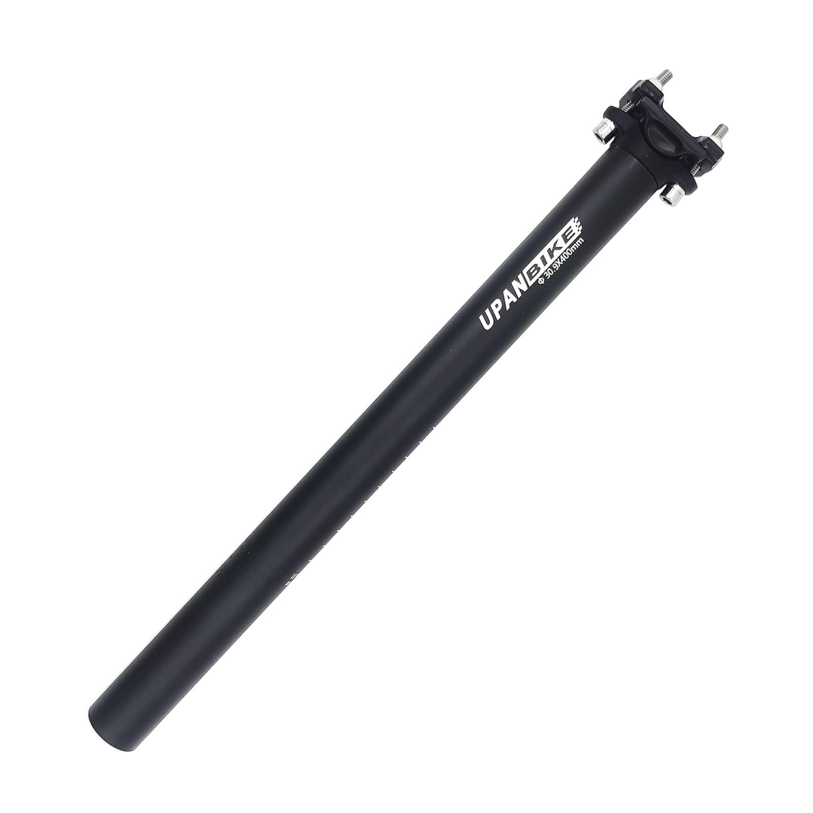 UPANBIKE Bike Seatpost Aluminum Alloy φ25.4 28.6 27.2 30.9 31.6mm*400mm Extender Length Seat Post for Mountain Bike(Black φ30.9mm)