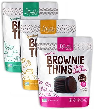 Brownie Thins - Grain Free, Paleo (Variety Pack, 6 Pack), 4oz, Naturally Gluten Free