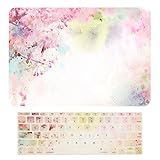 TOP CASE - Macbook Pro 13 WITHOUT Touch Bar ( 2017 & 2016 Release) 2 in 1, Floral Pattern Matte Hard Case + Keyboard Cover for MacBook Pro 13