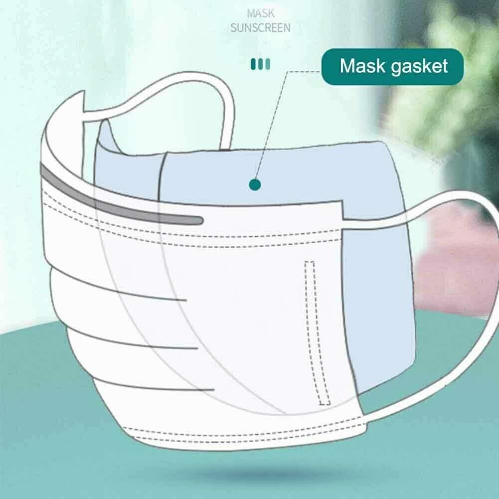 100pcs/Bag Disposable Mask Gasket Pad Face Mask Replace Filter Paper (No Mask)