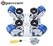 SPACECARE 1.4 Inches Swivel Caster Wheels, Heavy Duty Casters Set of 4 with 360 Degree Furniture Wheels， 800Lbs with Leg Levelers