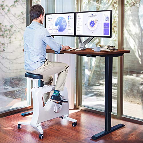 Electric Standing Desk Frame - WORLDLIFT Height Adjustable Sit Stand Standing Desk Base Workstation, Stand Up Computer Desk with Automatic Memory Smart Keyboard (Black Frame Only)